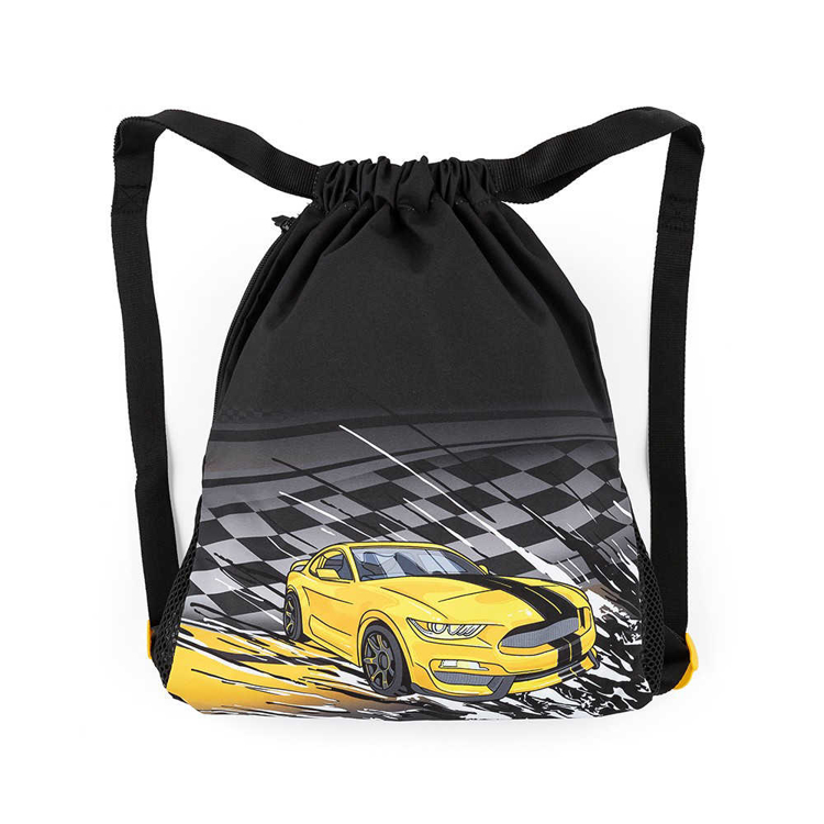 Obrázek z Bagmaster SÁČEK DOPI 23 C školní na přezůvky / tělocvik - žluté auto Žlutá 1,5 l 