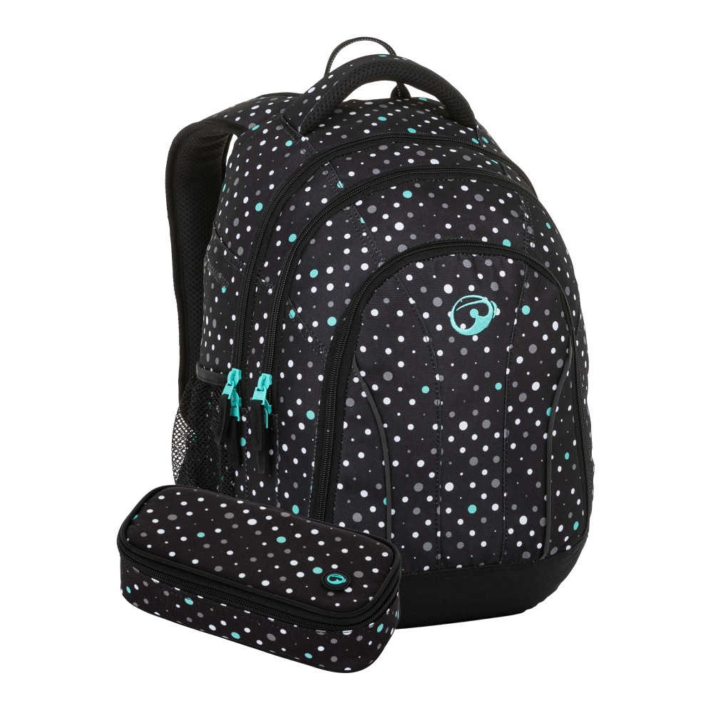 Bagmaster SET SUPERNOVA 23 A studentský set černo tyrkysový Černá
