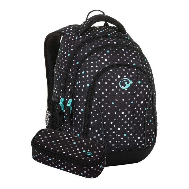 Obrázek z Bagmaster SET SUPERNOVA 23 A studentský set - černo tyrkysový Černá 34 l 