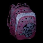 Obrázek z Bagmaster BETA 24 A velký školní set pro prvňáčky – dalmatin Růžová 18 l 