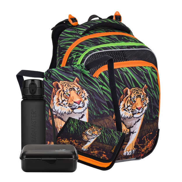 Bagmaster BETA 24 B velký školní set pro prvňáčky – tygr Zelená