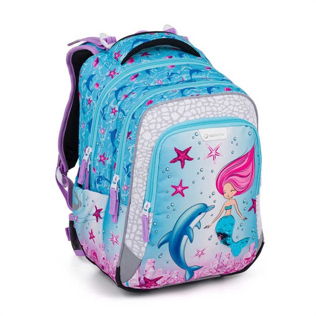 Obrázek z Bagmaster LUMI 24 A školní batoh – mořská panna Modrá 18 l 