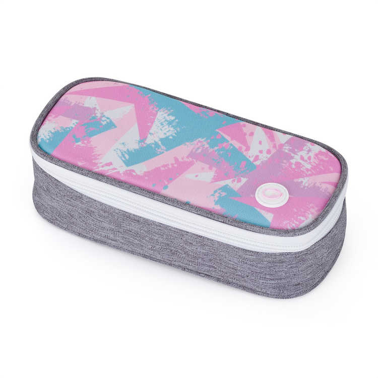 Bagmaster PORTO 24 B školní penál – růžovo modrý Vícebarevná