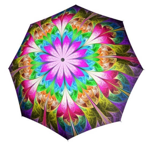 Obrázek z DOPPLER Fiber Magic Caleido,satin - dámský plně automatický deštník vícebarevný 