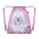 Obrázek z Bagmaster SÁČEK LUMI 24 G školní na přezůvky / tělocvik – pejsek Růžová 1.5 l 