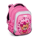Obrázek z Bagmaster LUMI 24 H velký školní set pro prvňáčky – medvídek Růžová 18 l 