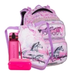 Obrázek z Bagmaster DOPI 24 A velký školní set pro prvňáčky – koně Růžová 18 l 