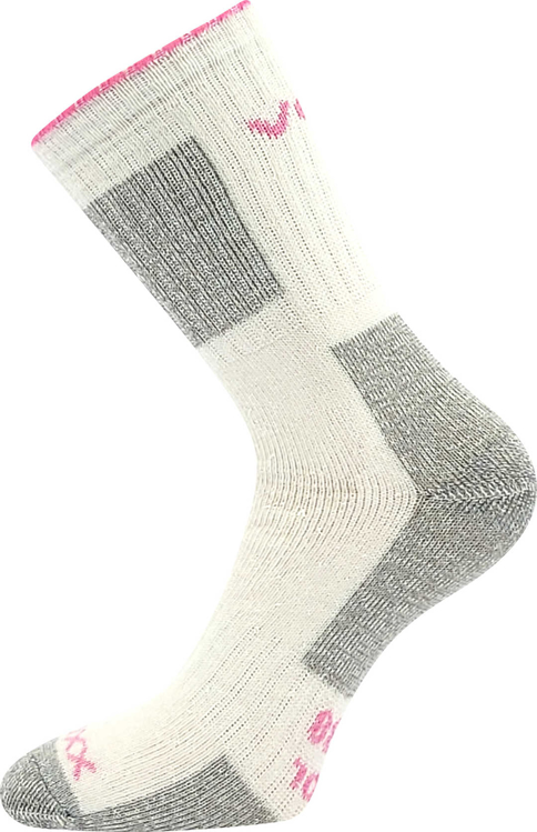 Obrázek z VOXX Ponožky dětské silné EMPIRE melírované SVĚTLE ŠEDÉ S RŮŽOVOU 