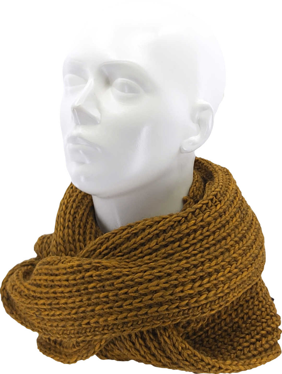 Obrázek z VOXX Šála dámská pletená MINOR kruhová z merino HNĚDÁ 