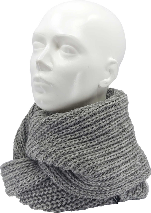 Obrázek z VOXX Šála dámská pletená MINOR kruhová z merino SVĚTLE ŠEDÁ 