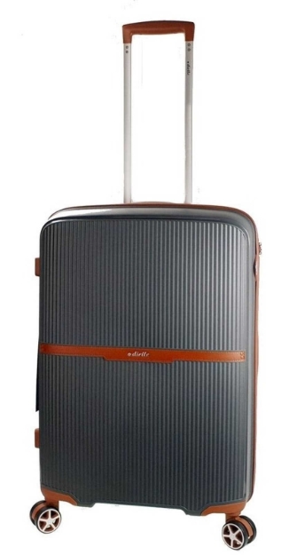 Obrázek z Cestovní kufr Dielle M PP STRIPE 190-66-23 antracitová 78 L 