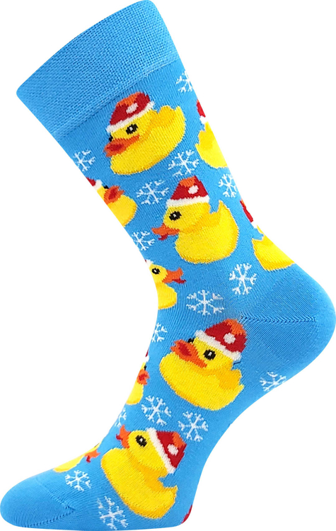 Obrázek z LONKA Ponožky slabé vánoční DAMER obrázkové s KAČENKAMI (3 páry) 