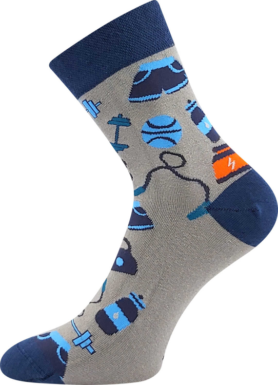 Obrázek z LONKA Ponožky společenské vtipné DEVIVE s obrázky GYM (3 páry) 