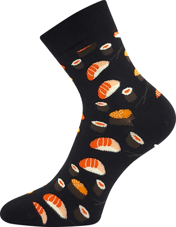 Obrázek z LONKA Ponožky společenské vtipné DEVIVE s obrázky SUSHI (3 páry) 