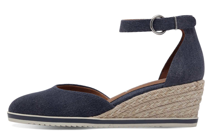 Obrázek z Tamaris 1-22319-44-800 Dámské sandály na klínku modré 