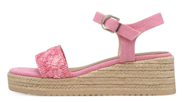 Obrázek z Tamaris 1-28059-44-531 Dámské sandály na klínku růžové 