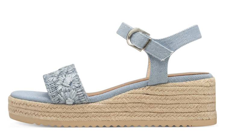 Obrázek z Tamaris 1-28059-44-880 Dámské sandály na klínku modré 