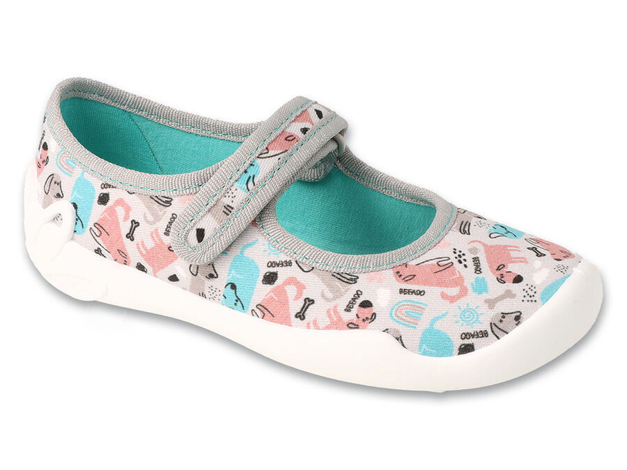 BEFADO 114X521 dívčí balerínky šedé pejsci