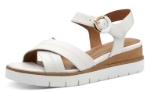 Obrázek z Tamaris 1-28202-42-117 Dámské sandály na klínku bílé 