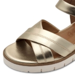 Obrázek z Tamaris 1-28202-42-933 Dámské sandály na klínku zlaté 