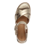 Obrázek z Tamaris 1-28202-42-933 Dámské sandály na klínku zlaté 