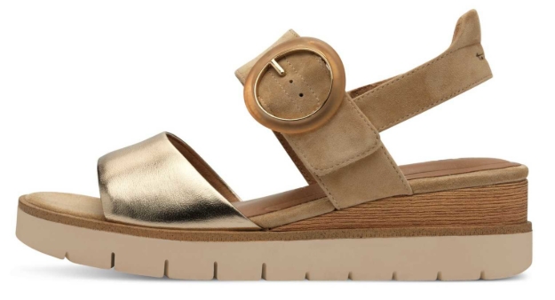 Obrázek z Tamaris 1-28206-42-445 Dámské sandály na klínku hnědé 