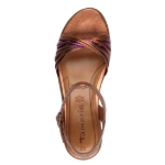 Obrázek z Tamaris 1-28218-44-964 Dámské sandály na klínku copper 