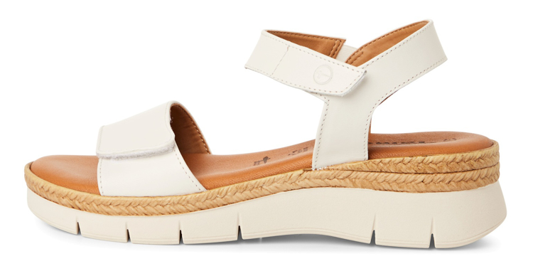 Obrázek z Tamaris 1-28220-44-117 Dámské sandály na klínku bílé 