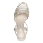 Obrázek z Tamaris 1-28324-42-179 Dámské sandály na podpatku stříbrné 