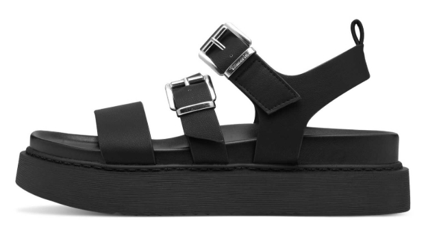 Obrázek z Tamaris 1-28401-44-001 Dámské sandály na podpatku černé 