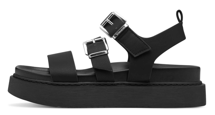 Obrázek z Tamaris 1-28401-44-001 Dámské sandály na podpatku černé 