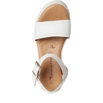 Obrázek z Tamaris 1-28712-42-117 Dámské sandály na klínku bílé 