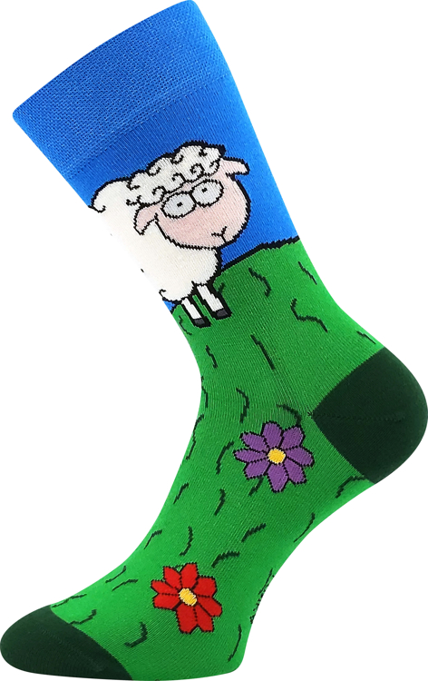 Obrázek z LONKA Ponožky obrázkové DEASTER s velikonočním motivem OVEČKY (3 páry) 