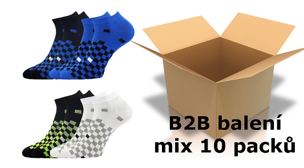 Obrázek z BOMA Ponožky pánské nízké PIKI 41 velkoobchodní balení MIX (10 pack) 