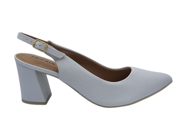 Obrázek z Piccadilly 745145-30 Dámské sandály na podpatku bílé 