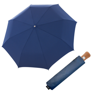 Obrázek DOPPLER MANUFAKTUR Bellino Nickel matt Oxford - plně automatický luxusní deštník modrá