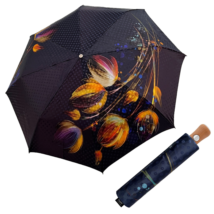 Obrázek z DOPPLER MANUFAKTUR Bellino Nickel matt Boheme - plně automatický luxusní deštník vícebarevný 