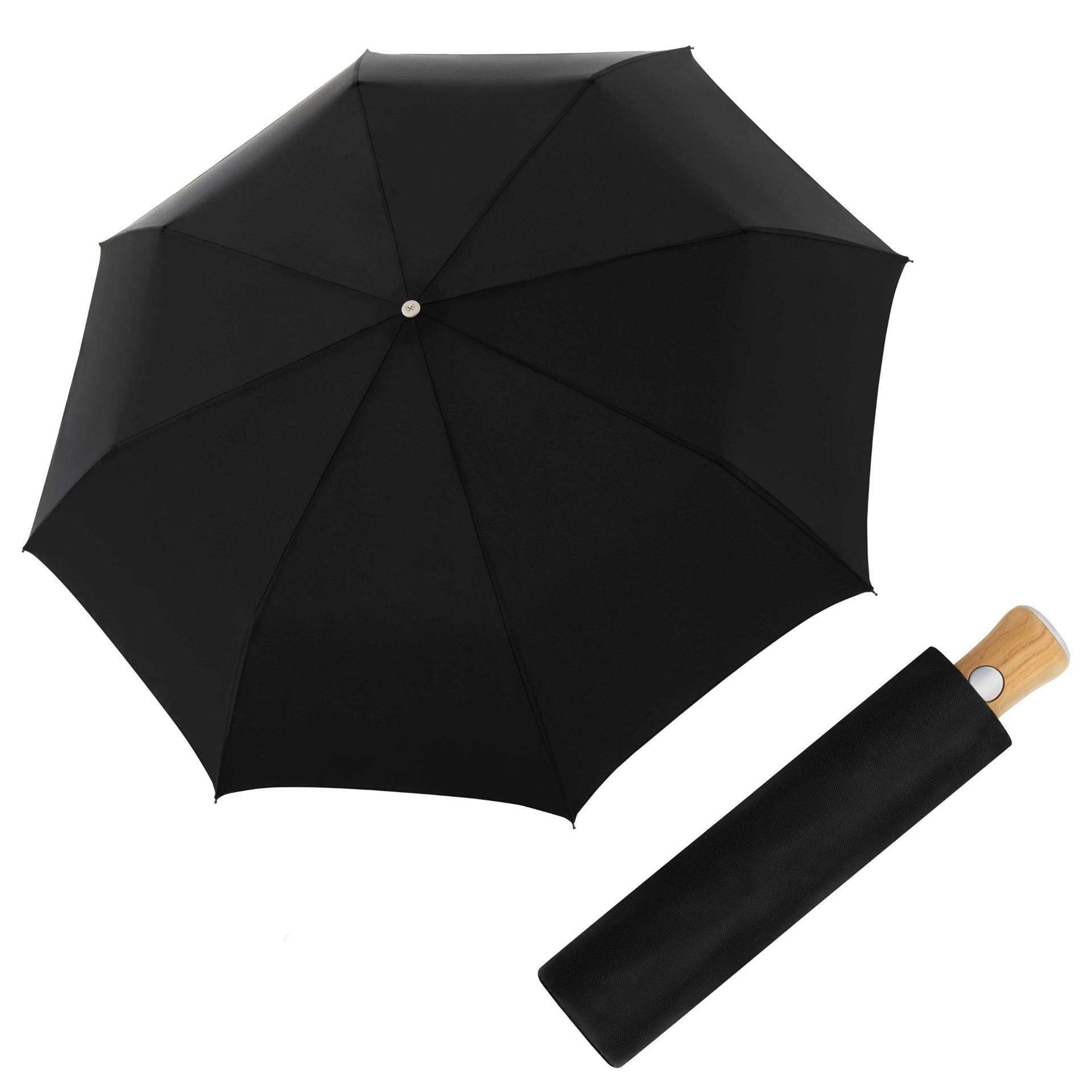 DOPPLER MANUFAKTUR Bellino Nickel matt Oxford plně automatický luxusní deštník černá 34240NM