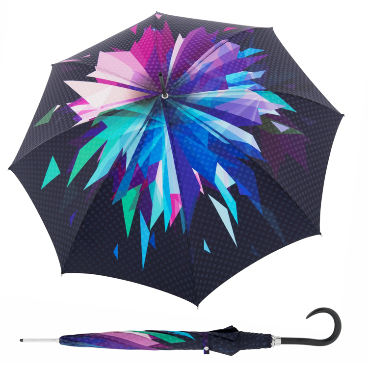 Obrázek z DOPPLER MANUFAKTUR Elegance Boheme Starlight - dámský luxusní deštník s abstraktním potiskem 