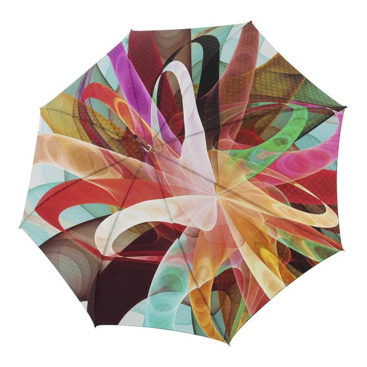 Obrázek z DOPPLER MANUFAKTUR Elegance Boheme Vito - dámský luxusní deštník s abstraktním potiskem vícebarevný 