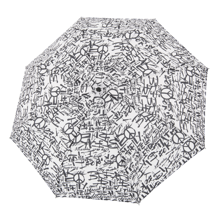 Obrázek z DERBY Hit Magic Printed Graffiti - dámský plně automatický deštník bílá 