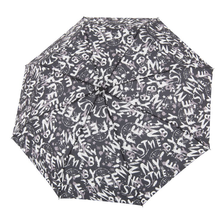 Obrázek z DERBY Hit Magic Printed Graffiti - dámský plně automatický deštník bílá 