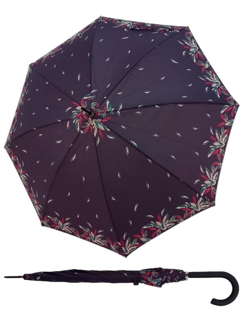 DERBY Hit Lang AC Florals dámský holový vystřelovací deštník fialová 77265PF01