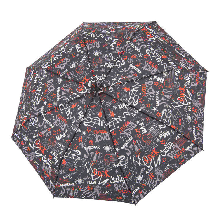 Obrázek z DERBY Hit Lang AC Graffiti - dámský holový vystřelovací deštník vícebarevný 