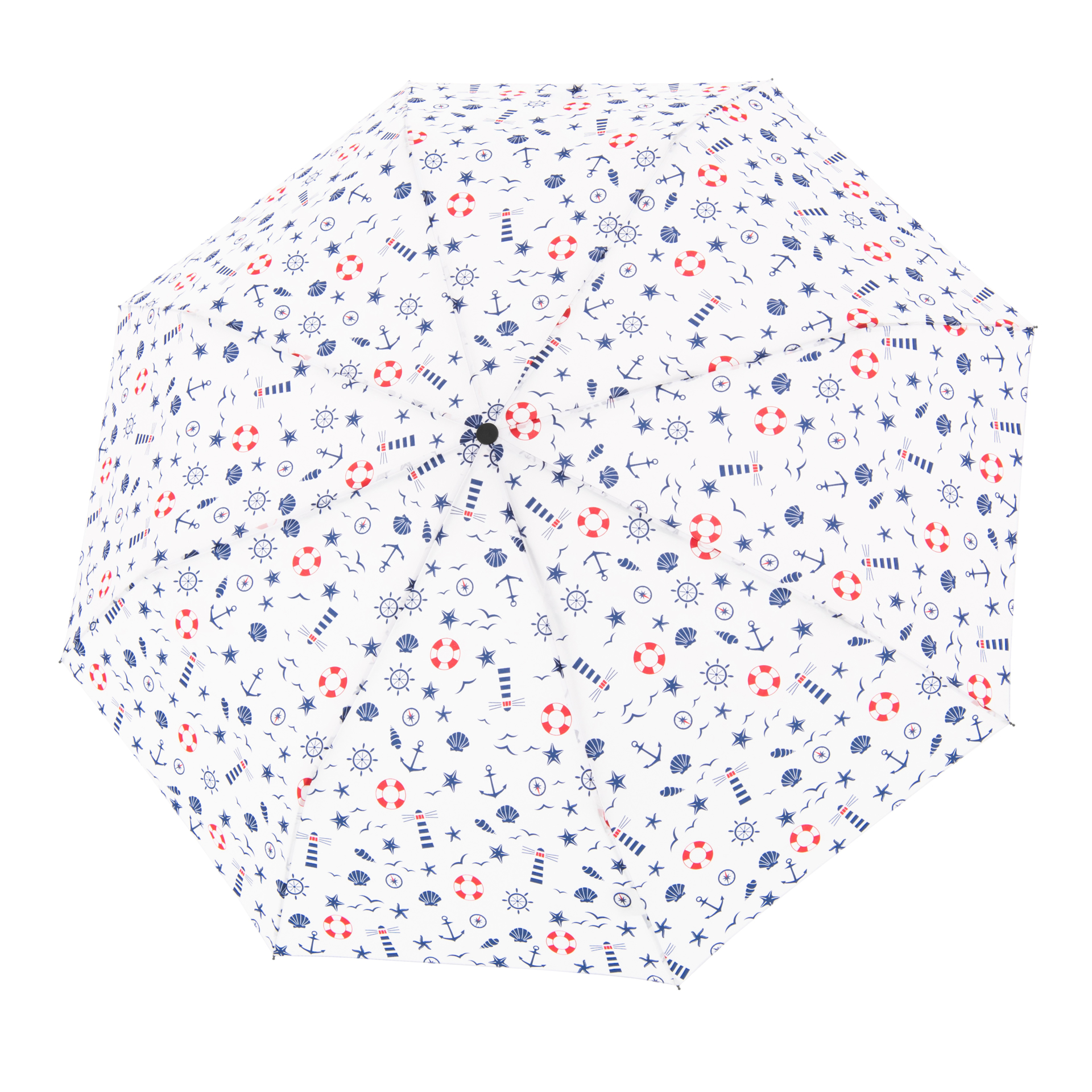 DERBY Hit Mini Maritime manuální deštník s námořním vzorem bílá 700165PMA02