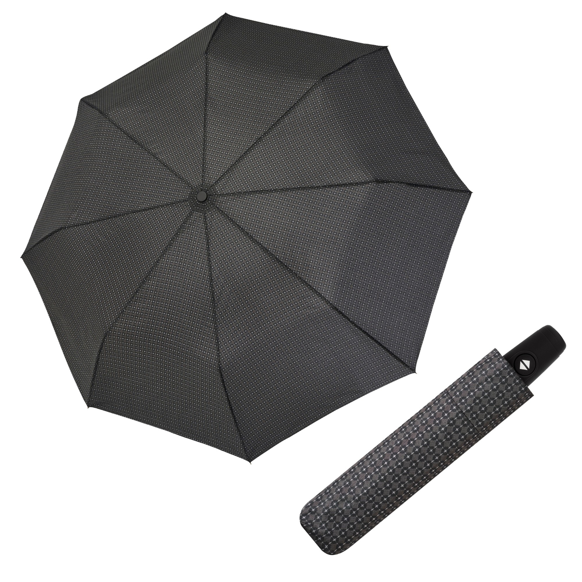 DERBY Hit Magic pánský plně automatický skládací deštník šedá 74467P04