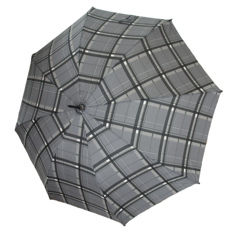 Obrázek z DERBY Hit Long - dámský/pánský holový vystřelovací deštník šedá 