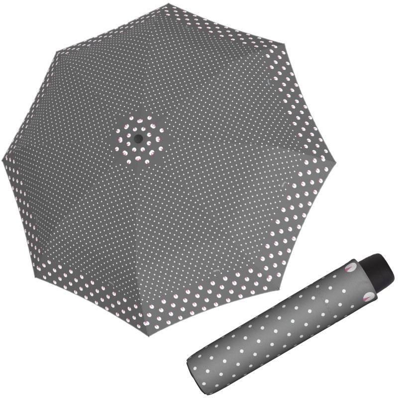 DERBY Hit Mini Twinkle dámský/dětský skládací deštník šedá 70065PT02