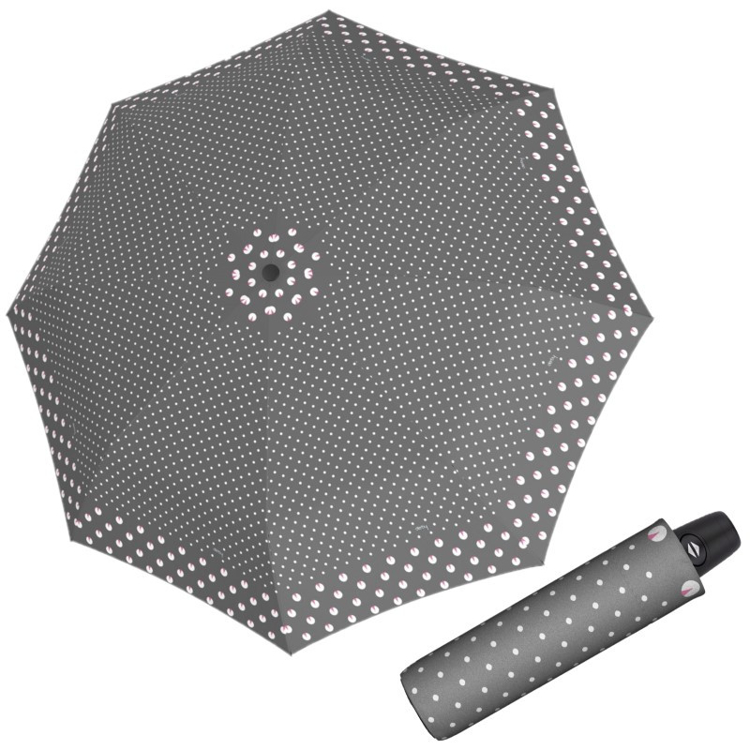 Obrázek z DERBY Hit Magic Twinkle - dámský plně automatický deštník šedá 