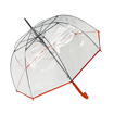 Obrázek z DERBY Hit Long Automatik Transparent - průhledný dámský vystřelovací holový deštník transparentní 